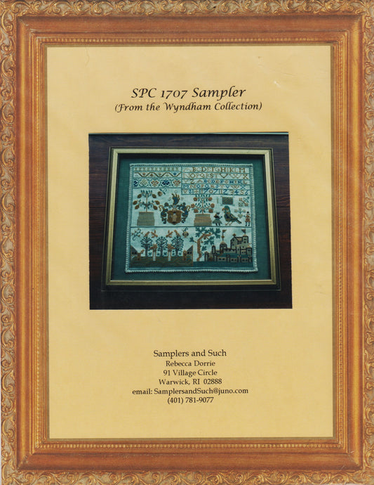Samplers and Such SPC 1707 Sampler cross stitch pattern