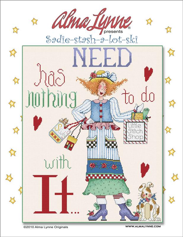 Alma Lynn Sadie Stash-a-lot-ski ALD-SS-01 cross stitch pattern