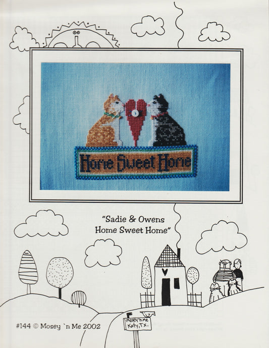Mosey 'n Me Sadie & Owens 144 cross stitch pattern