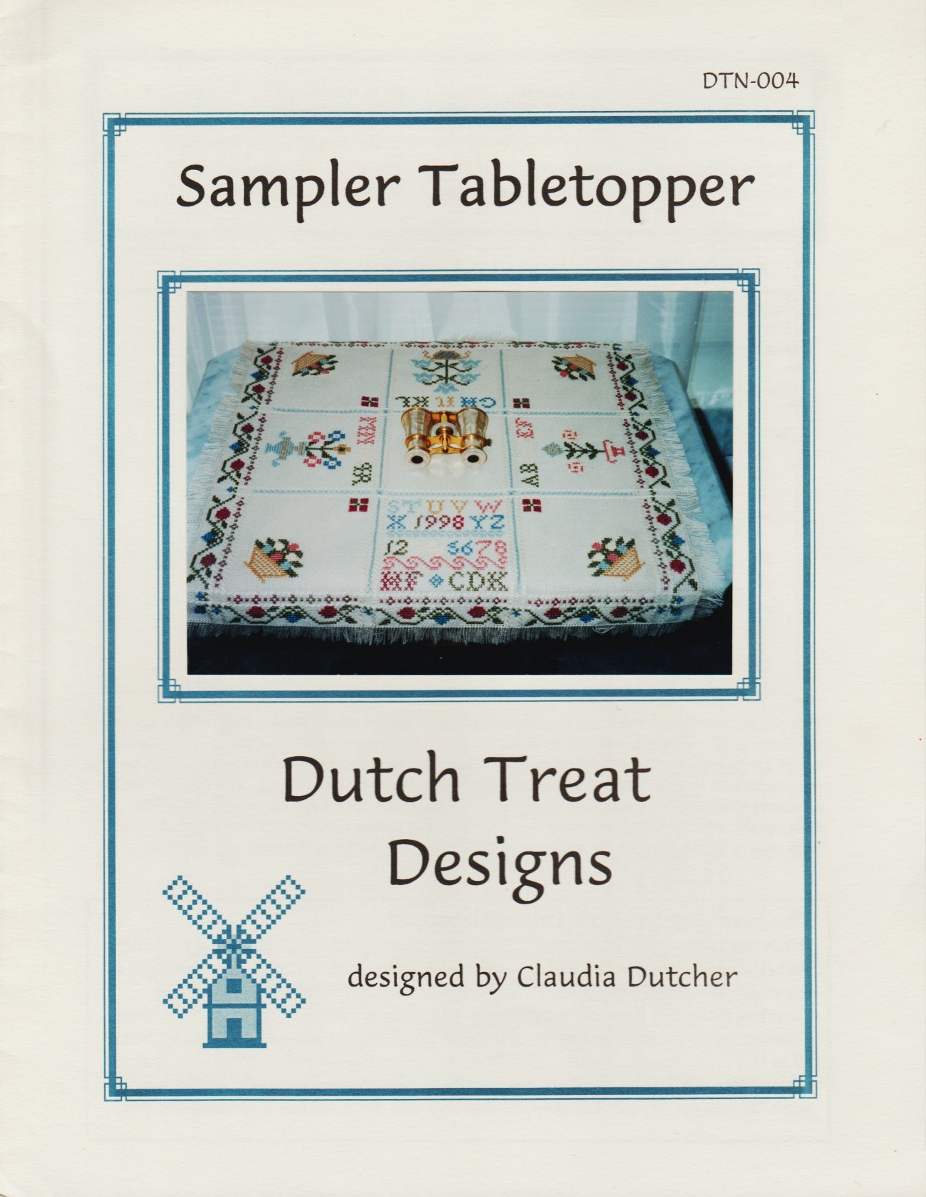 Sampler Table Cover Sampler Tabletopper pattern – Sandra's Stitch Stash