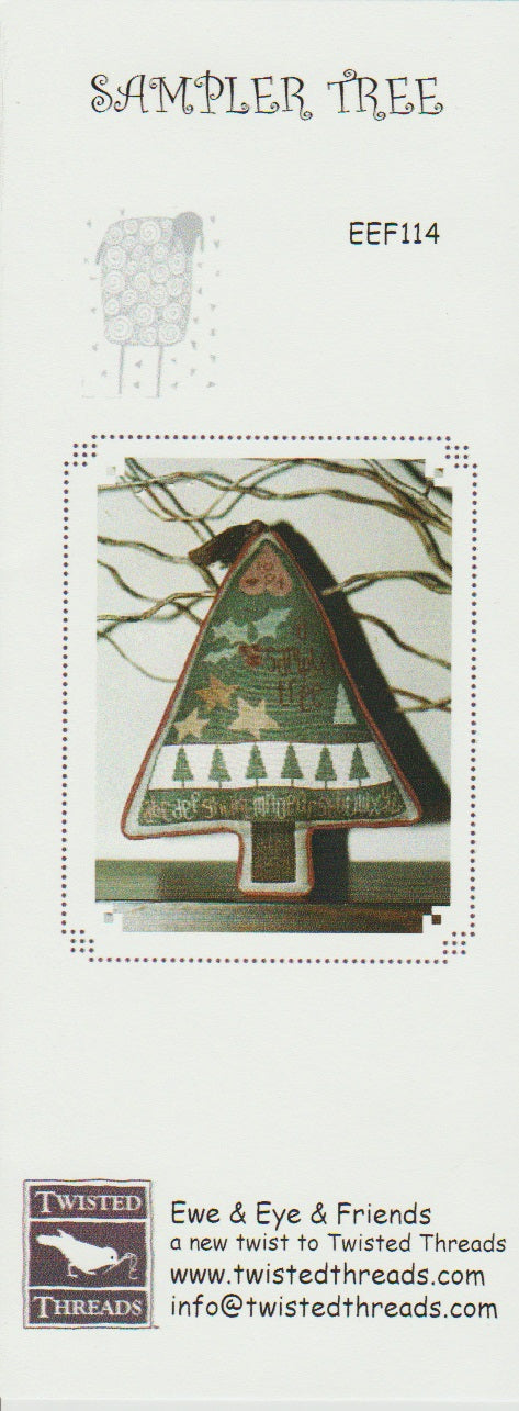 Ewe & Eye Sampler Tree EEF114 christmas ornament cross stitch pattern
