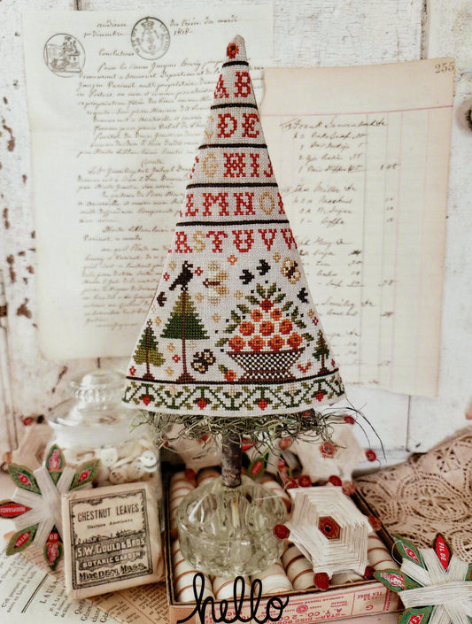 Hello Sampler Tree cross stitch pattern