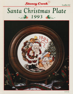 Stoney Creek Santa Christmas Plate 1993 LFT62 cross stitch pattern