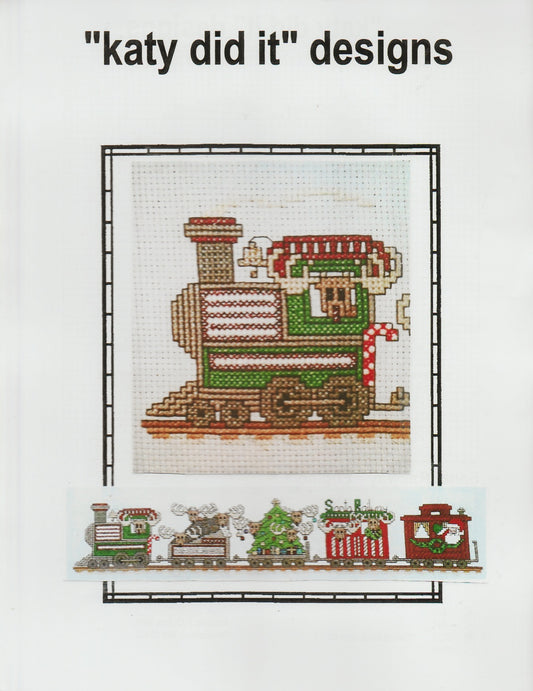 Katy Did It Santa Railway cross stitch pattern