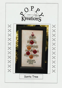 Poppy Kreations Santa Tree cross stitch pattern