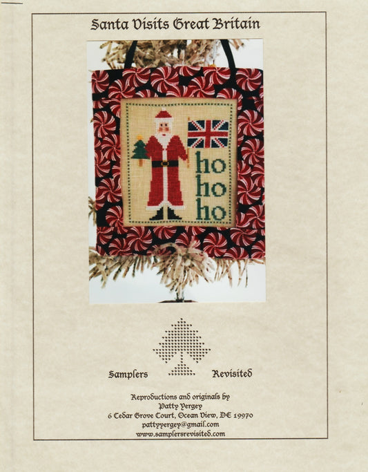 Samplers Revisited Santa Visits Great Britain christmas cross stitch pattern