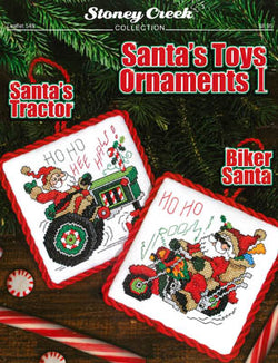 Stoney Creek Santa's Toys Ornaments I LFT549 cross stitch stocking pattern