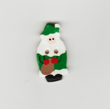 Santa ceramic button