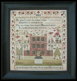 The Scarlett House Sarah Elizabeth Brooke 1842 cross stitch pattern