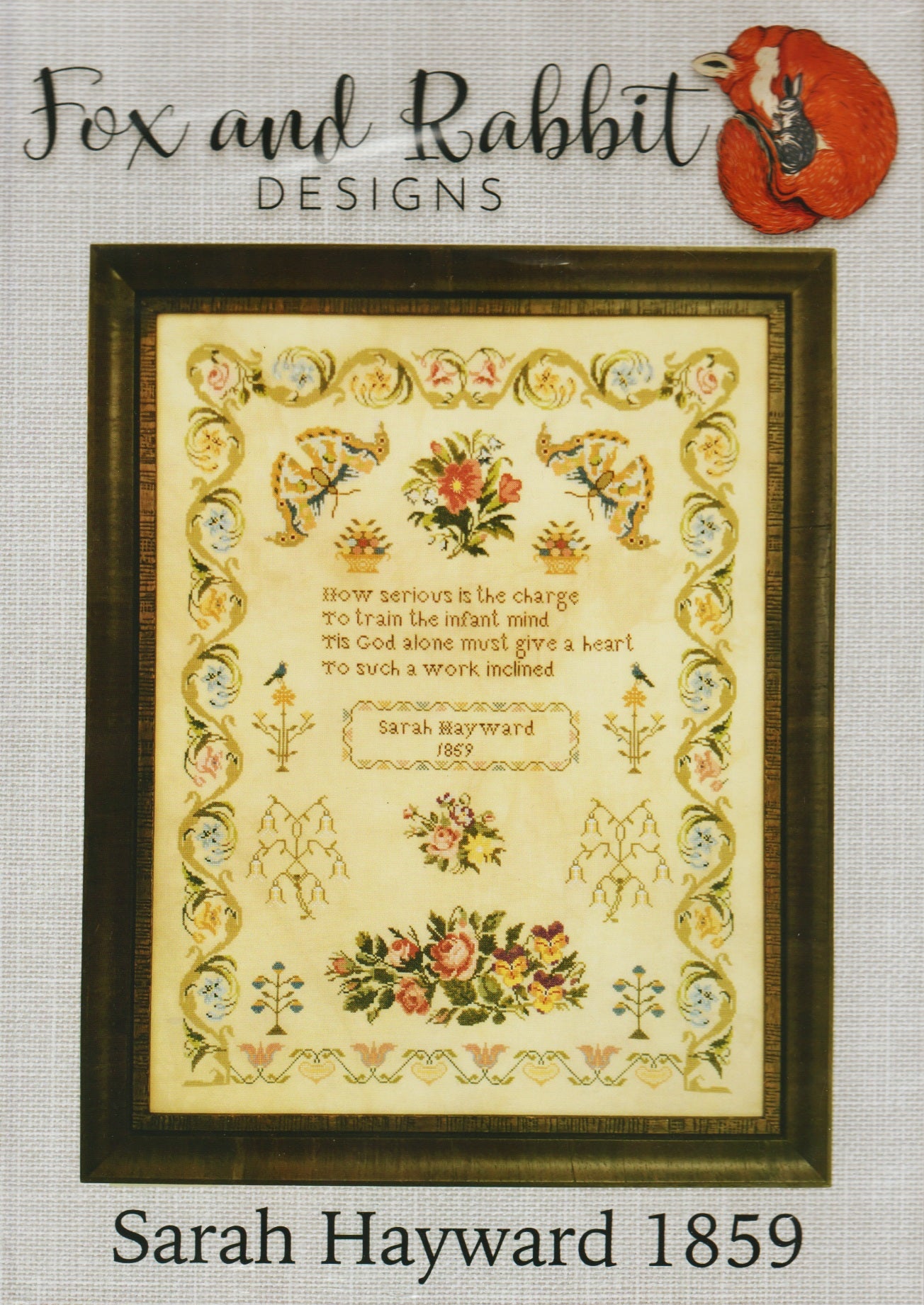 Fox and Rabbit Sarah Hayward 1859 cross stitch pattern