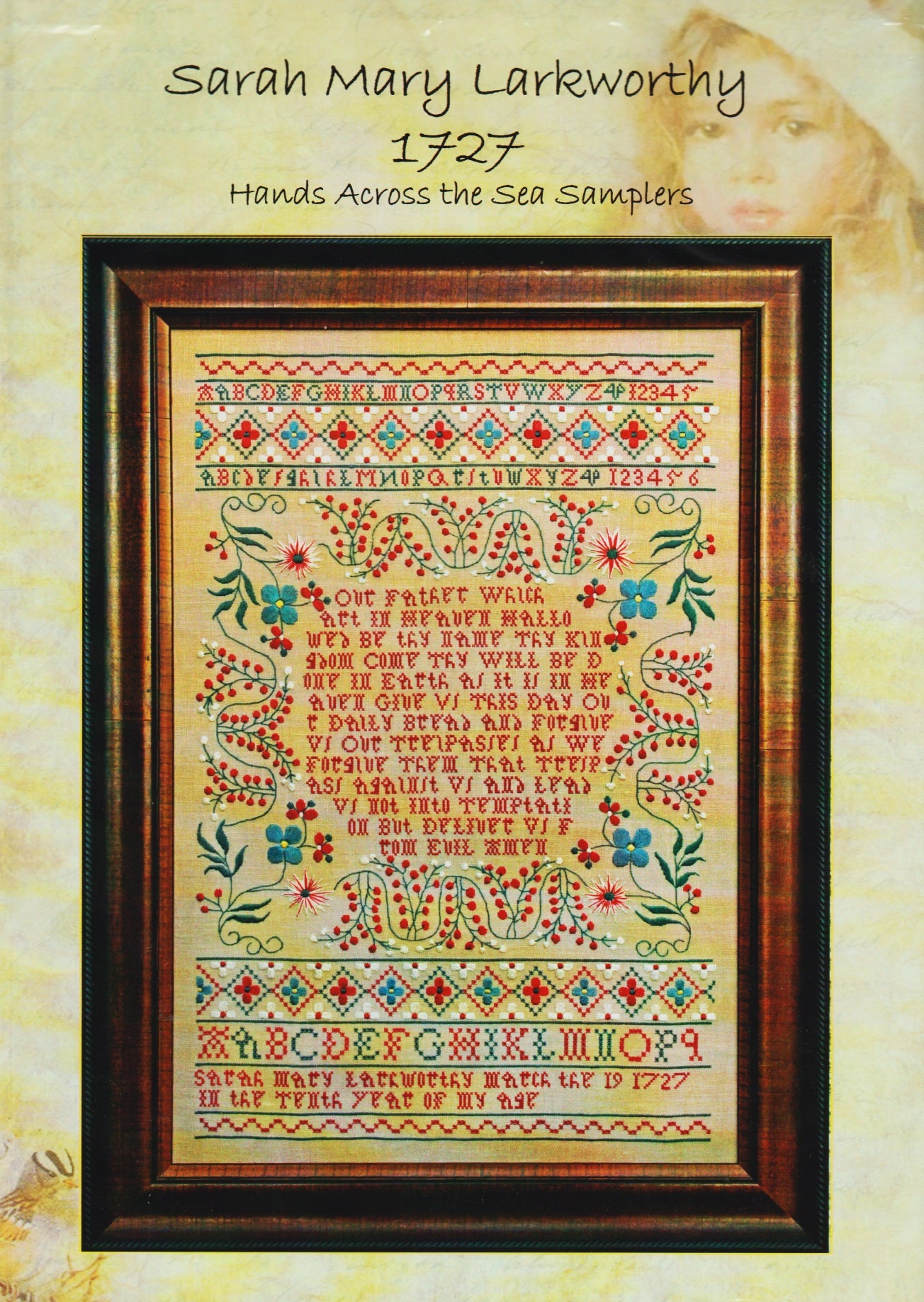 Hands Across The Sea Samplers Sarah Mary Larkworthy 1727 cross stitch pattern