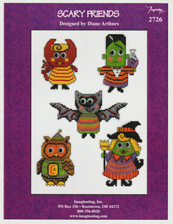 Imaginating Scary Friends 2726 halloween ornaments cross stitch pattern