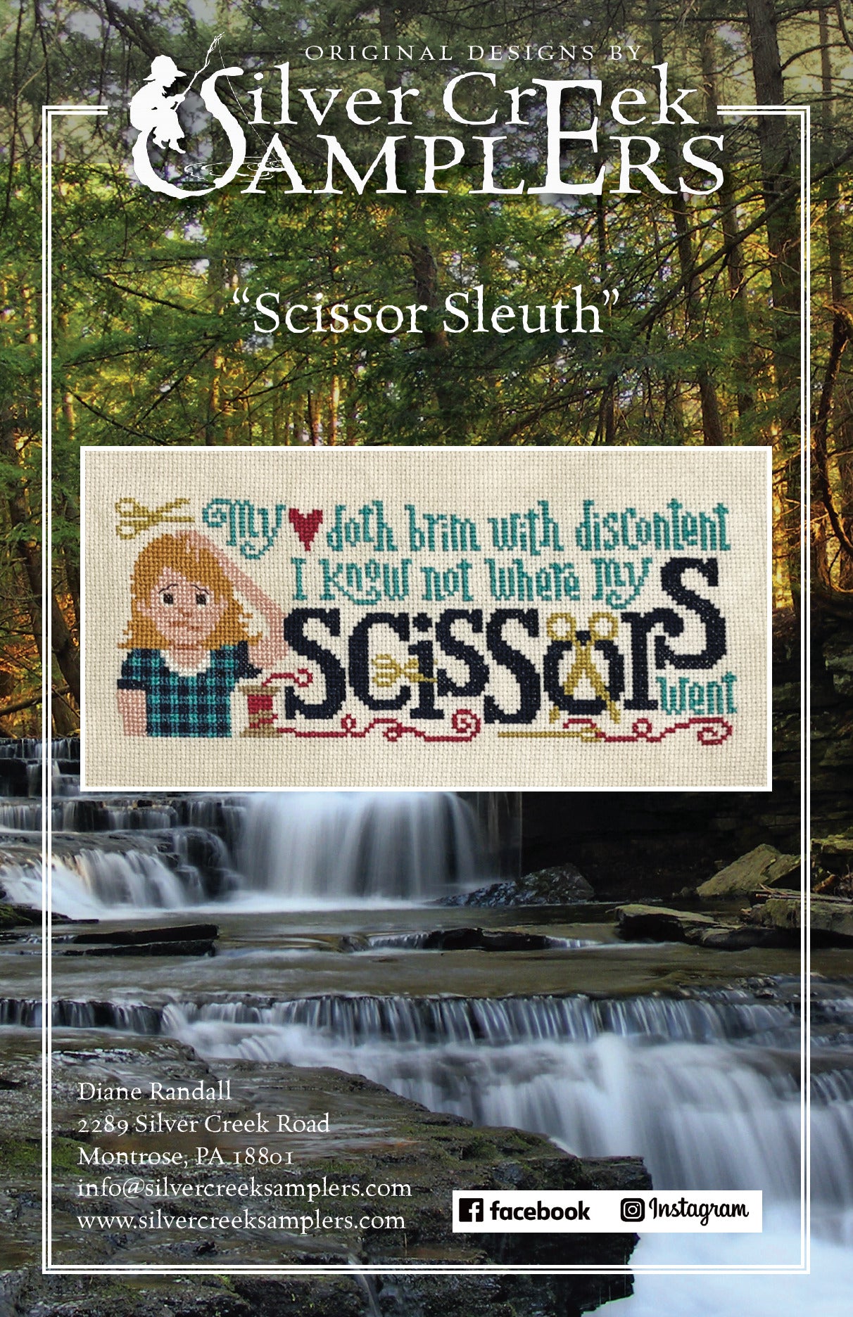 Silver Creek Samplers Scissor Sleuth cross stitch pattern