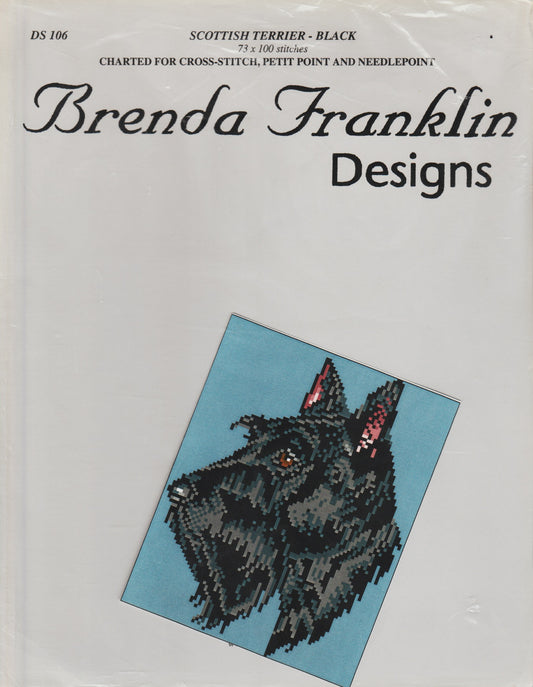 Brenda Franklin Designs Scottish Terrier - Black DS106 dog cross stitch pattern