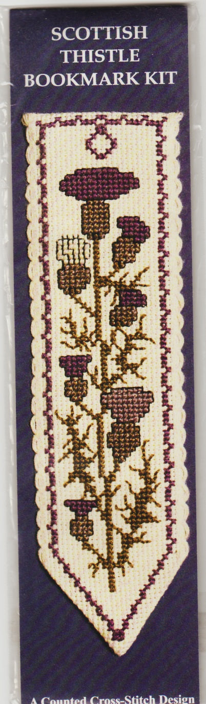 Textile Heritage Collection Scottish Thistle Bookmark cross stitch kit