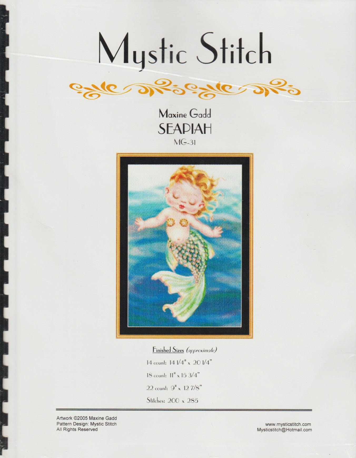 Mystic Stitch Seapiah MG-31 Maxine Gadd cross stitch pattern