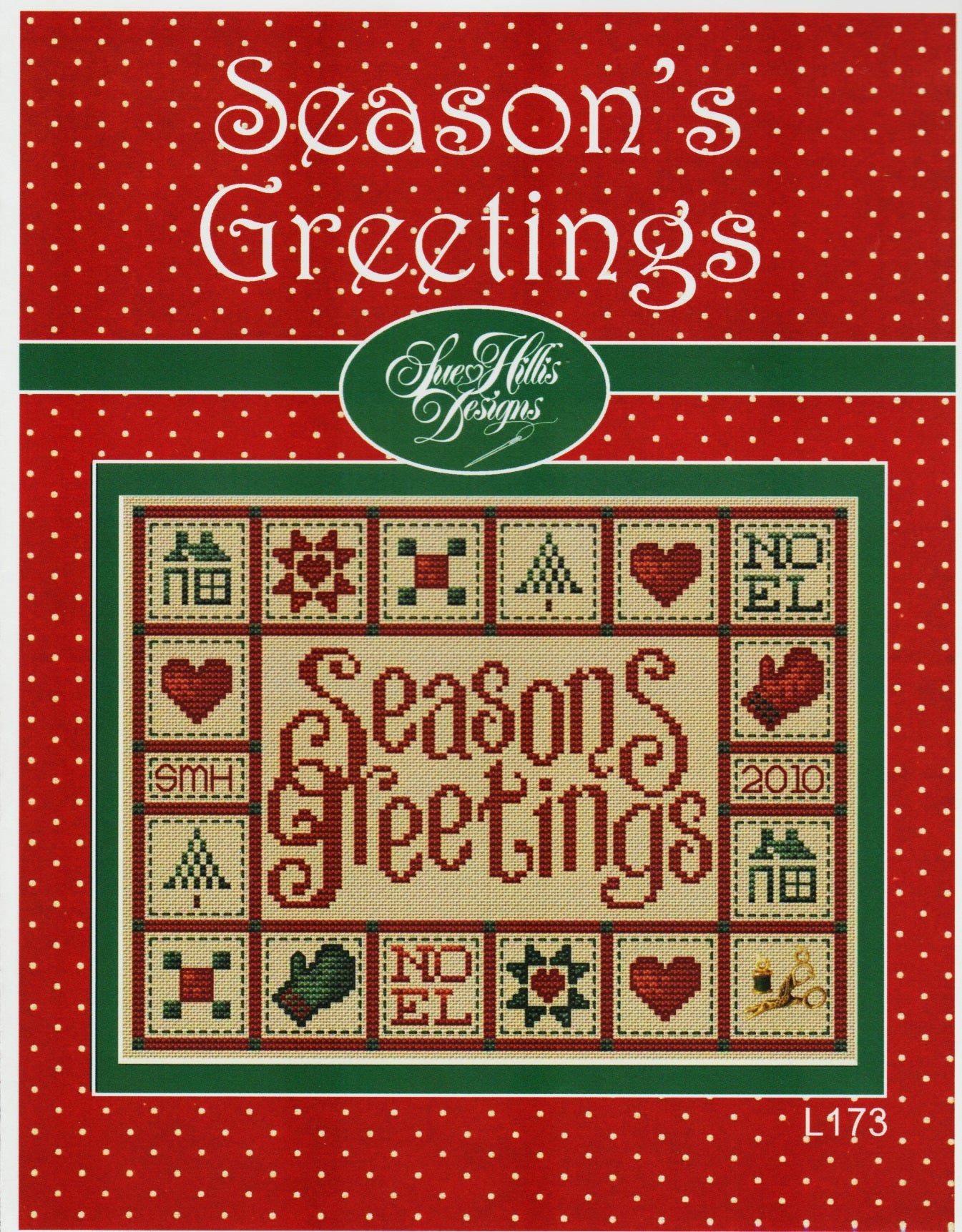 Sue Hillis Season's Greetings L173 cross stitch pattern