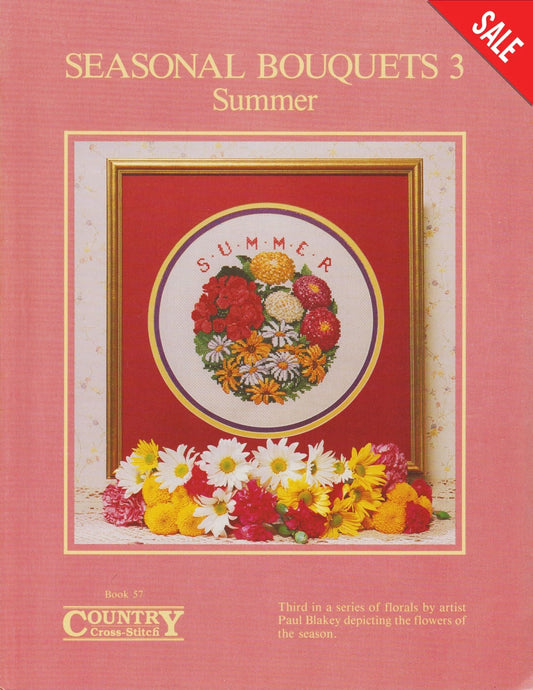 Country Cross-Stitch Seasonal Bouquets 3 Summer 57 cross stitch pattern