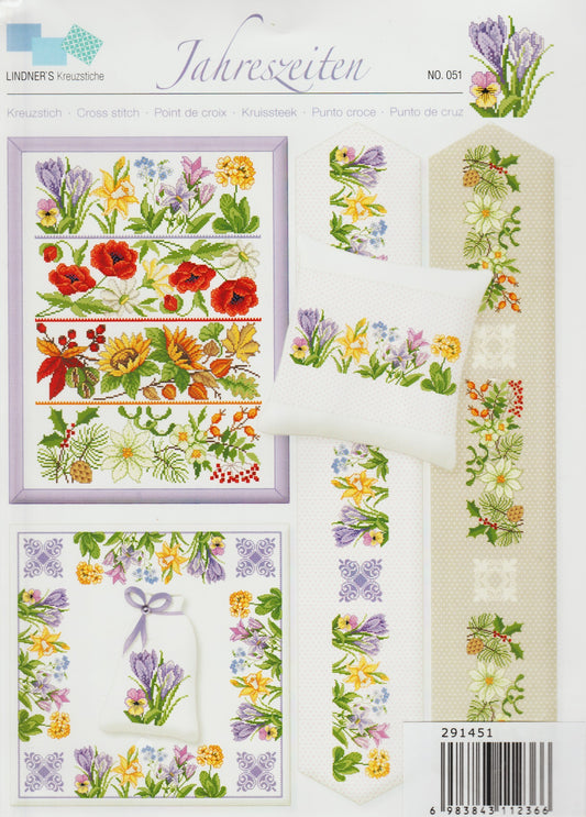 Lindner's Seasons 051 flowers cross stitch pattern