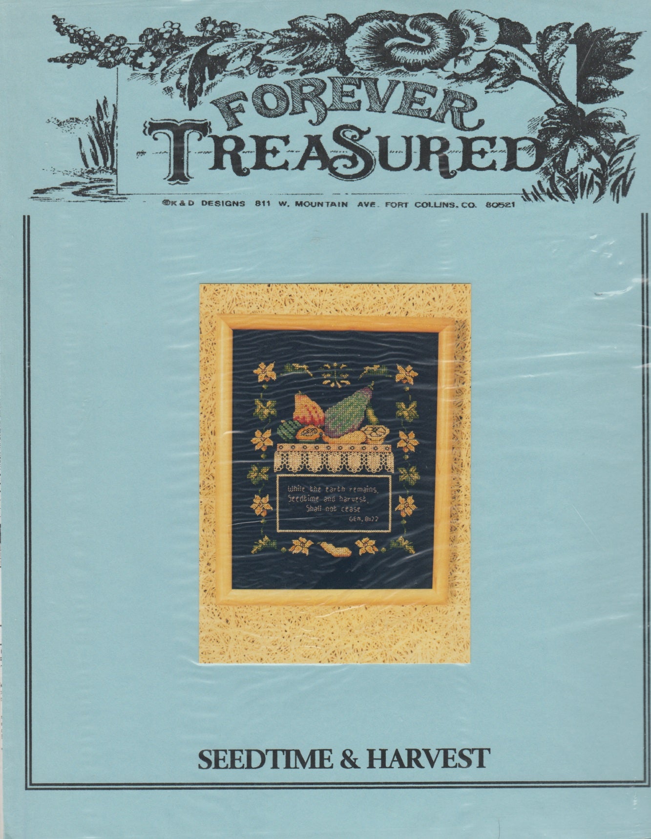 K&D Designs Seedtime & Harvest Forever Treasured cross stitch pattern