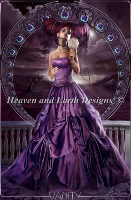Heaven and Earth Designs Select A Size Vanity HAEMAD002 cross stitch pattern