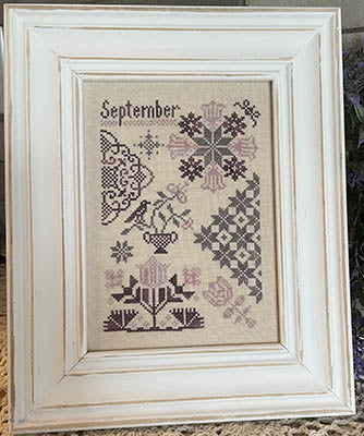 From The Heart September Quaker cross stitch pattern