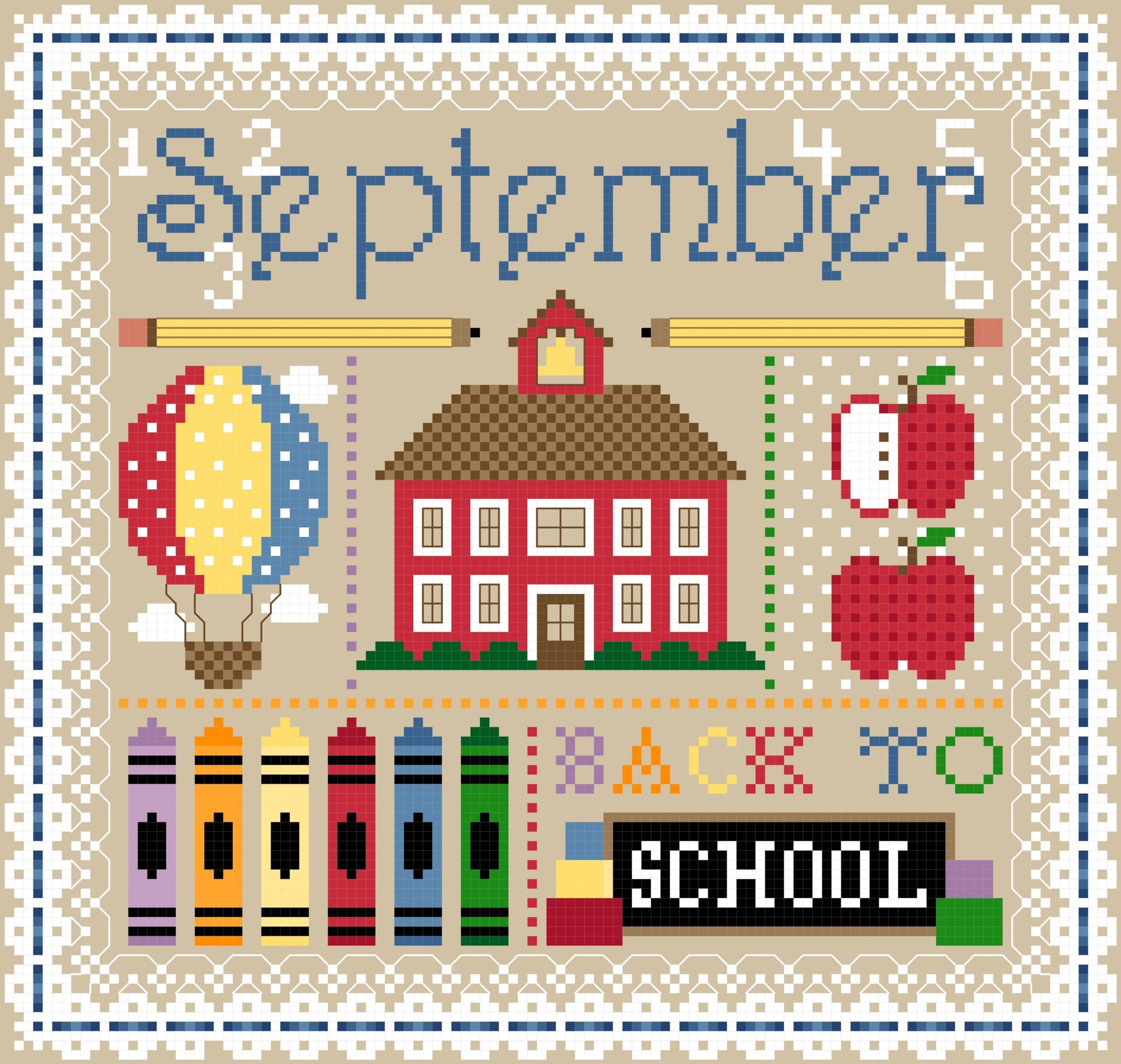 Sugar Stitches September Sampler SGS-010 cross stitch pattern