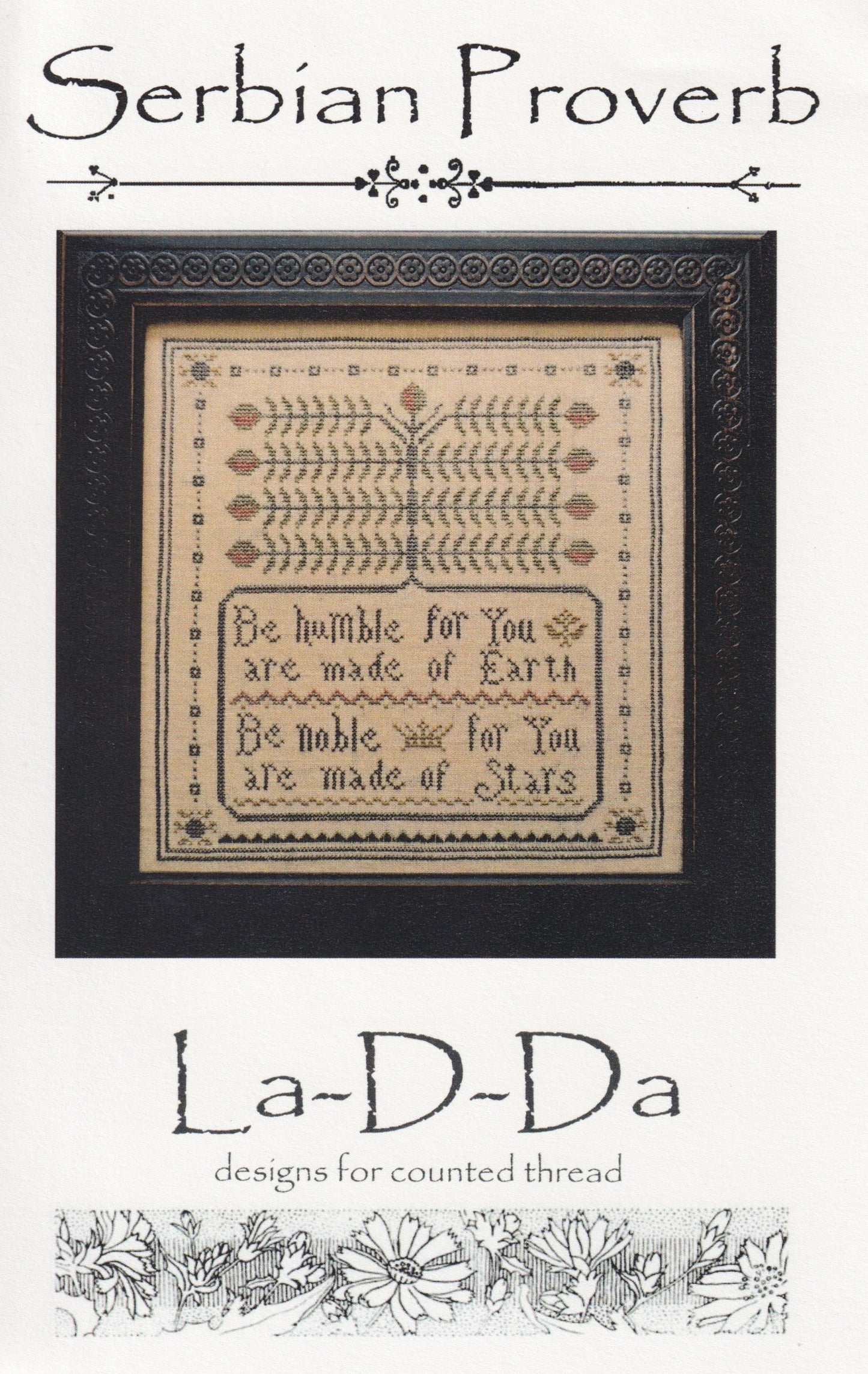 La-D-Da Serbian Proverb cross stitch pattern