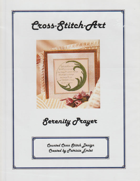 Cross-Stitch-Art Serenity Prayer cross stitch pattern