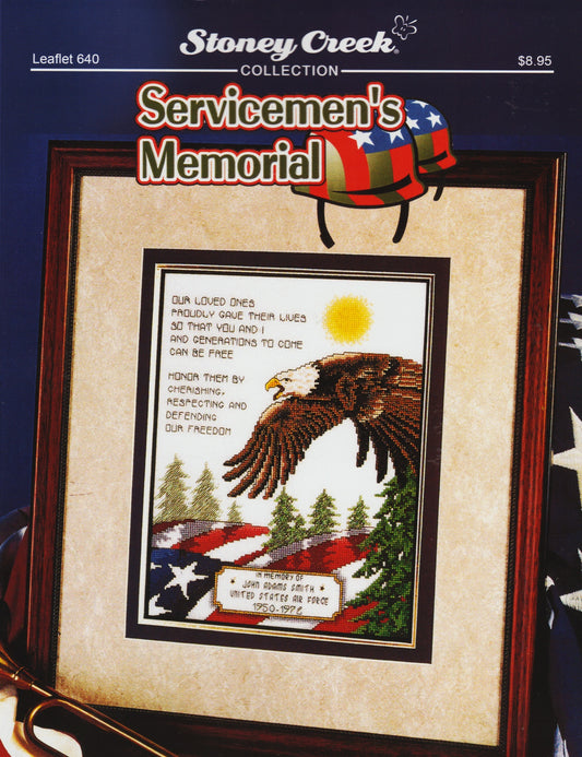 Stoney Creek Servicemen's Memorial LFT640 cross stitch patriotic pattern