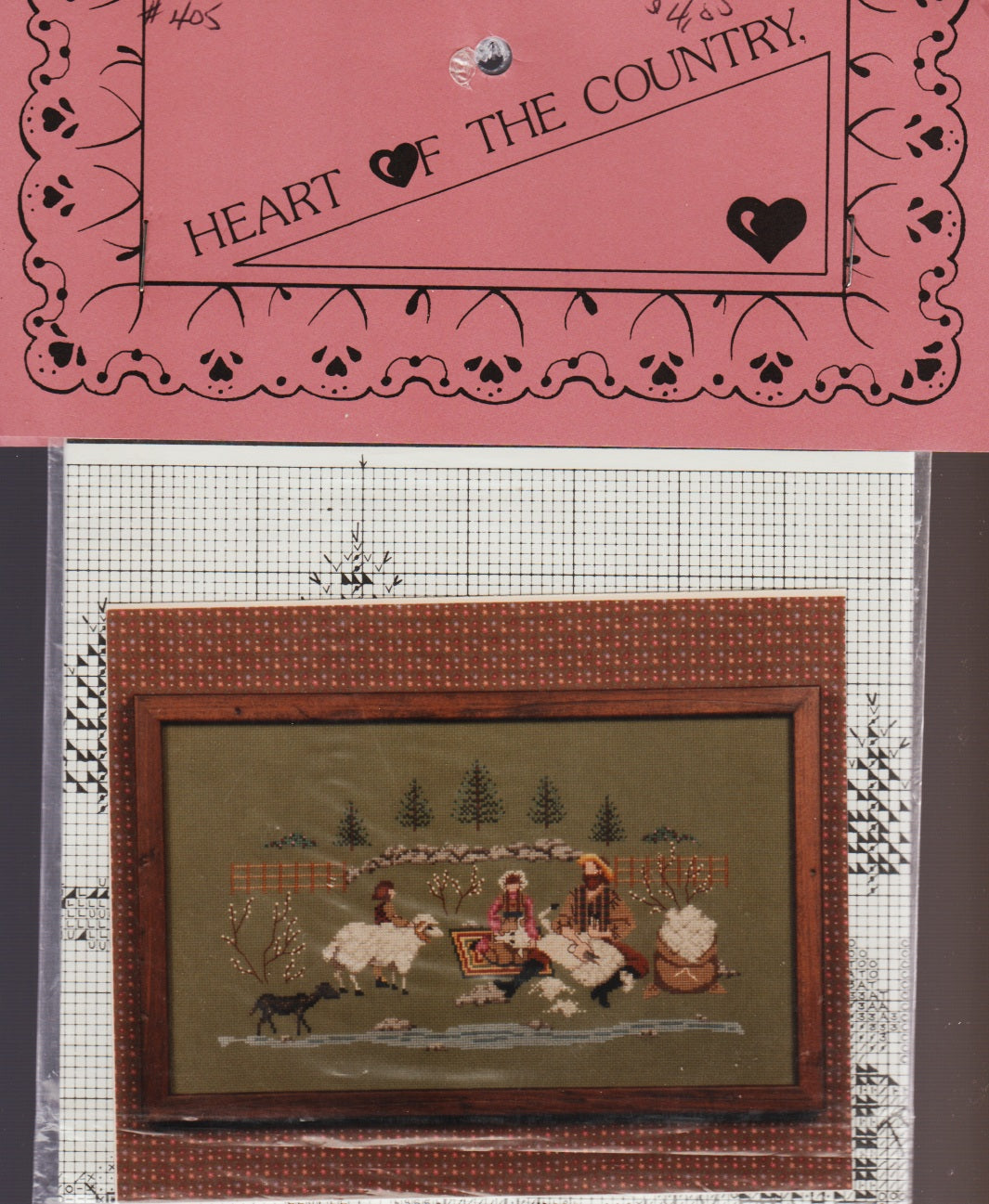 Heart Of The Country Sheep Shearin cross stitch pattern