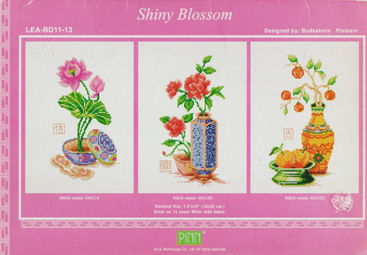 Pinn Shiny Blossom LEA-BD11-13 Asian cross stitch pattern