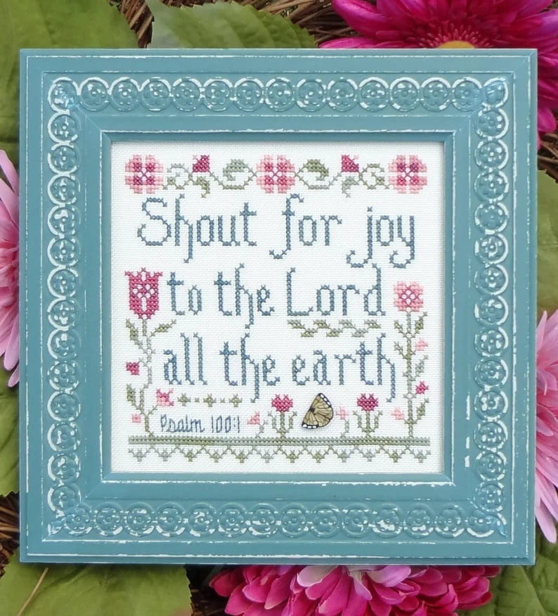 My Big Toe Shout For Joy MBT-237 religious cross stitch pattern