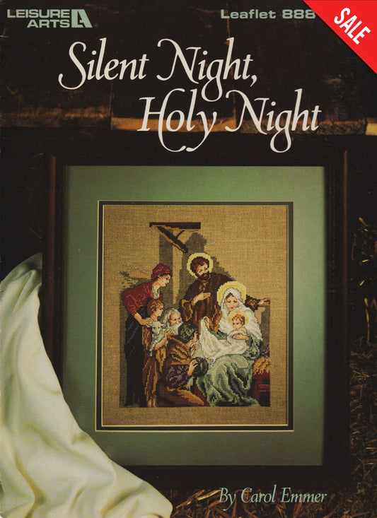 Leisure Arts Silent Night, Holy Night 888 jesus cross stitch pattern