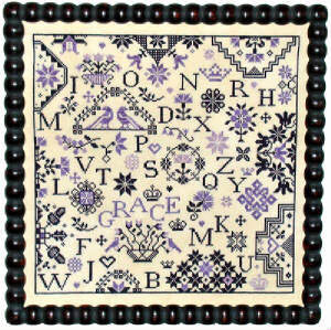 Praiseworthy Stitches Simple Gifts - Grace cross stitch sampler pattern