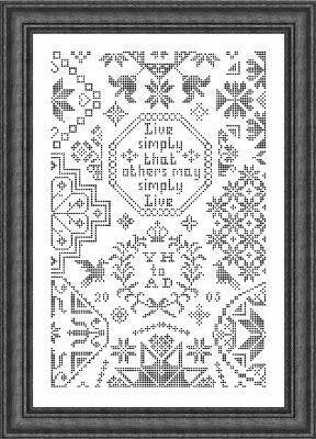 Papillon Creations Simple Little Quaker cross stitch pattern