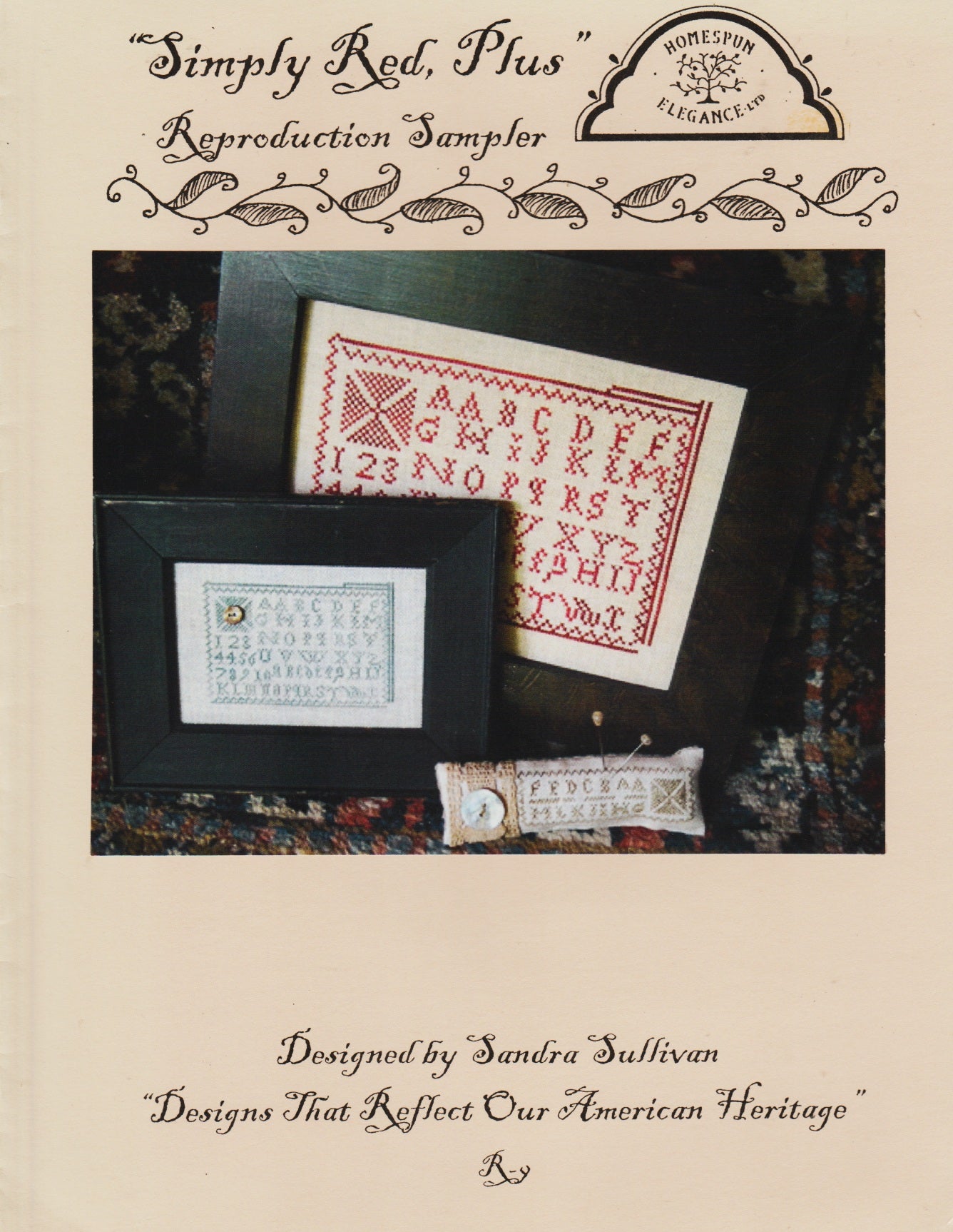 Homespun Elegance Simply Red, Plus cross stitch pattern