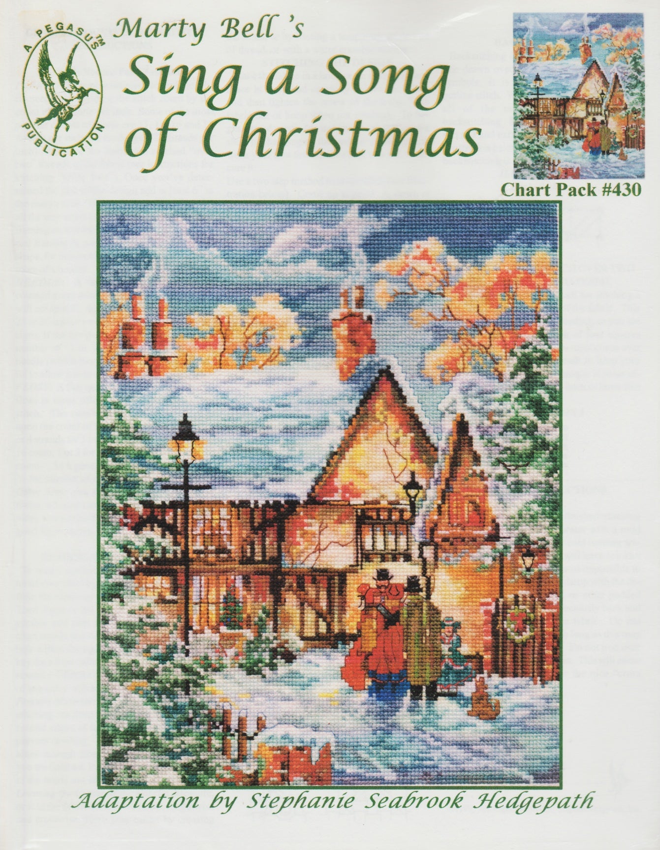 Pegasus Marty Bell Sing A Song of Christmas 430 cross stitch pattern