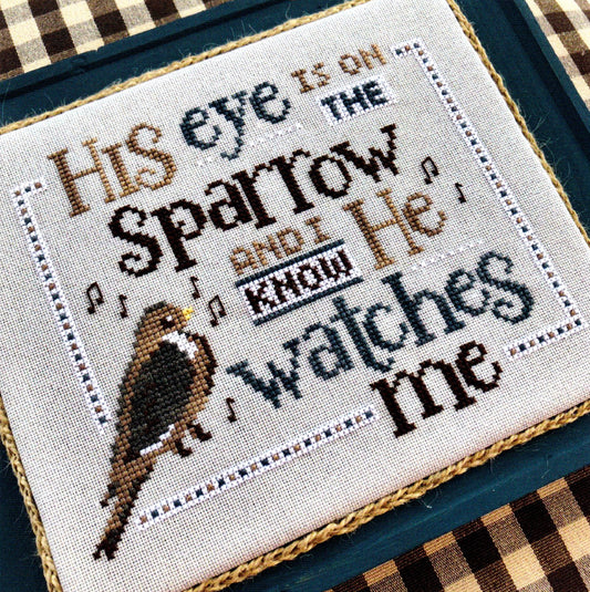 Sweet Wing Studio Singing Sparrow cross stitch pattern
