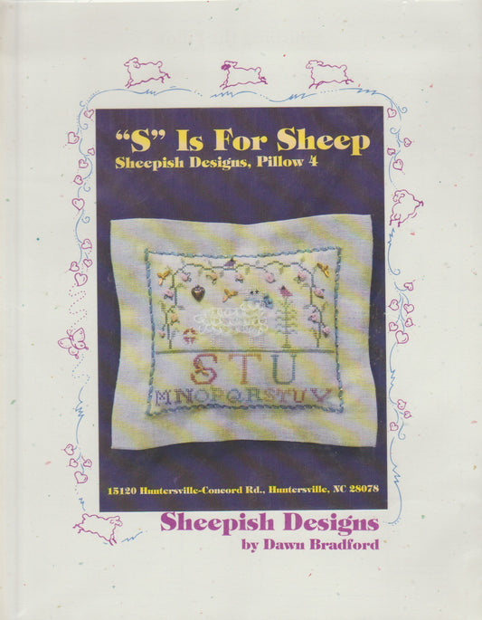 Sheepish Designs S is for Sheep cross stitch pattern