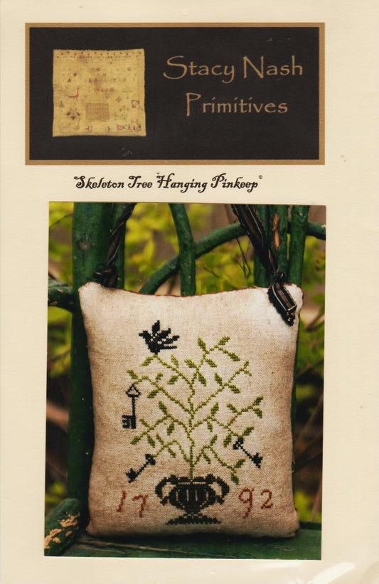 Stacy Nash Primitives Skeleton Tree Hanging Pinkeep cross stitch pattern