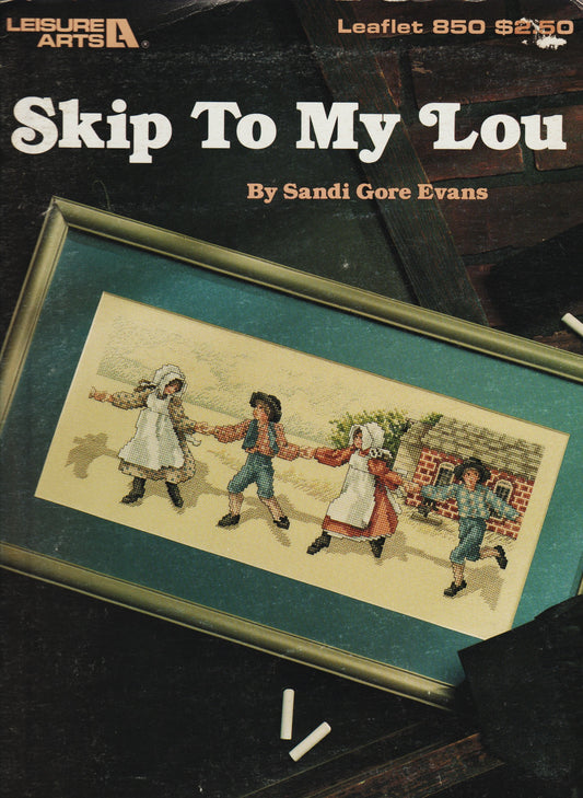 Leisure Arts Skip To My Lou 850 children play cross stitch pattern