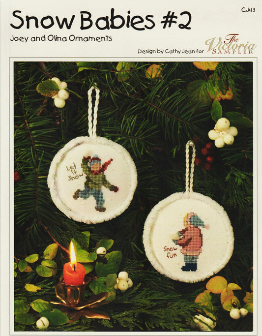 Victoria Sampler Snow Babies #2 CJ43 cross stitch christmas ornament pattern