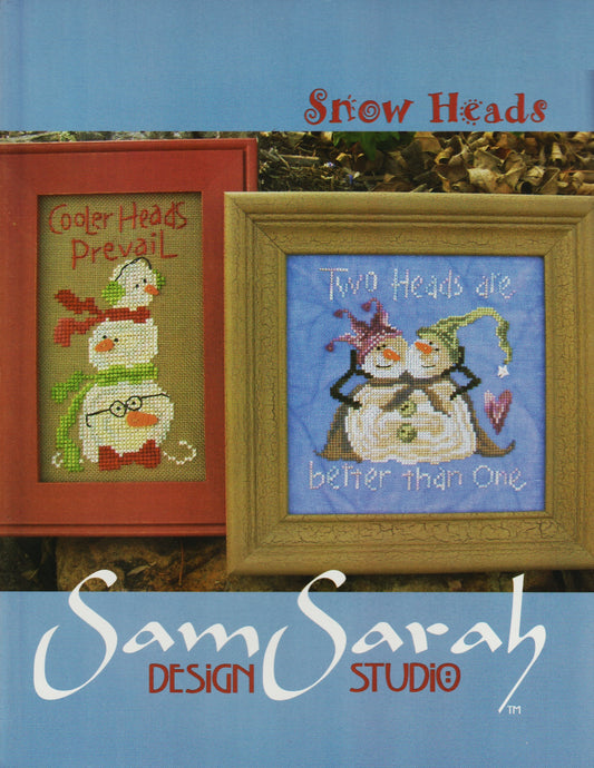 Sam Sarah Snow Heads 8969 snowman christmas cross stitch pattern