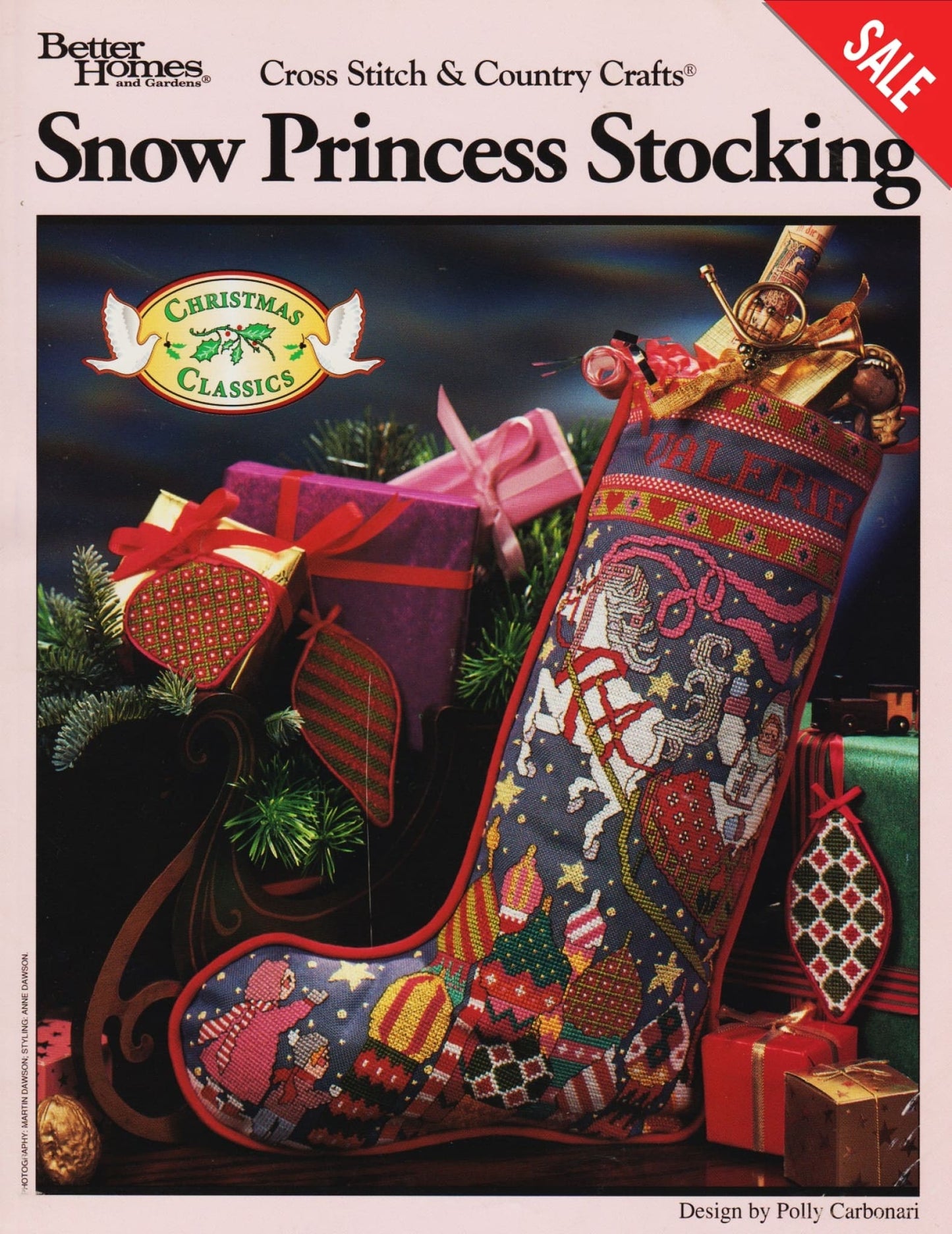 Cross Stitch & Country Crafts Better Homes Snow Princess Stocking 69 035576 christmas cross stitch pattern