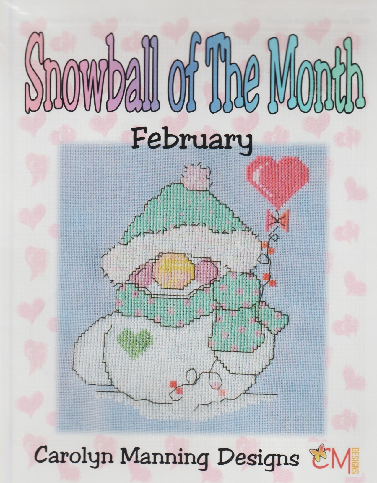 Carolyn Manning Snowball of the Month February cross stitch pattern