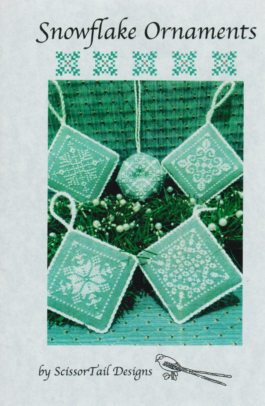 Scissortail Designs Snowflake Ornaments cross stitch christmas ornament pattern