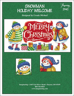 Imaginating Snowman Holiday Welcome, 2942 cross stitch pattern