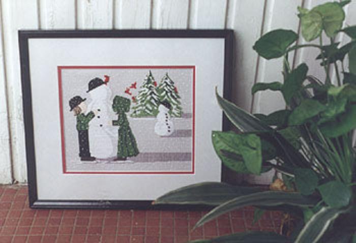 Diane Graebner Snowman's Day DG-20 Amish cross stitch pattern