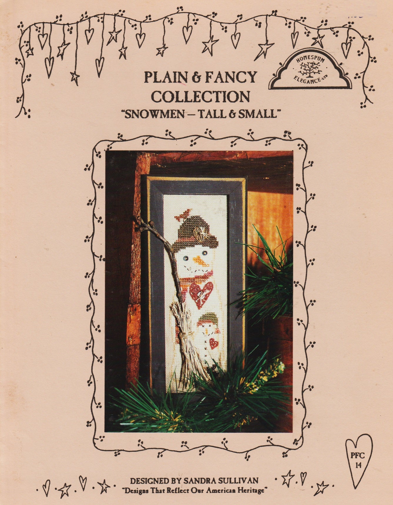 Homespun Elegance Snowmen - Tall & Small 227 cross stitch pattern